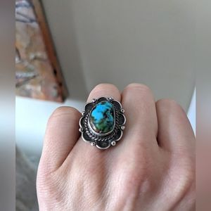 Vintage Sterling Silver Turquoise Ring